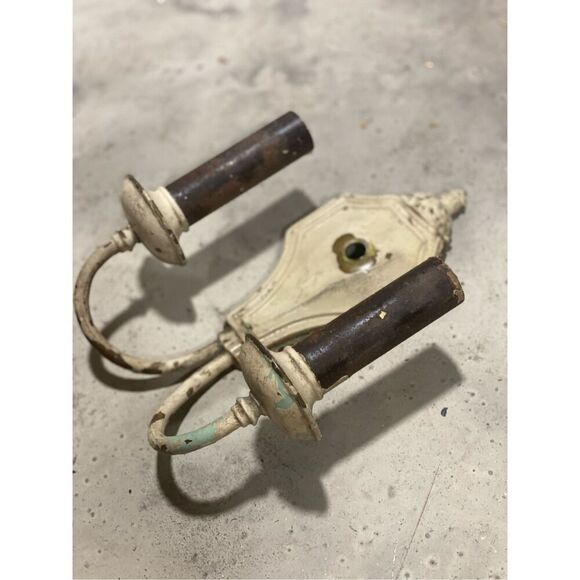 Antique Neoclassical Style Dual Arm Wall Sconce for repair - Picture 6 of 7